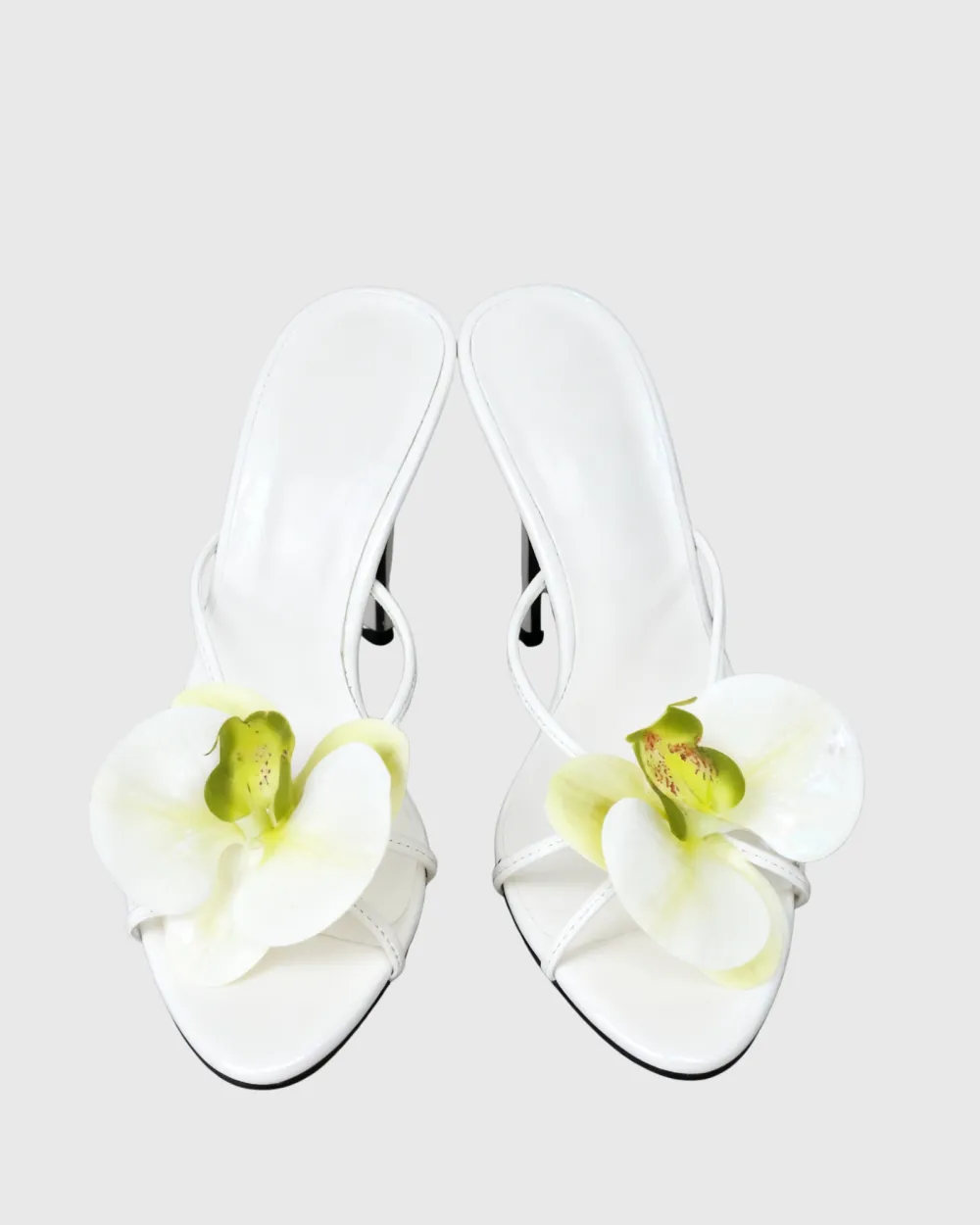 Flower Mules in White