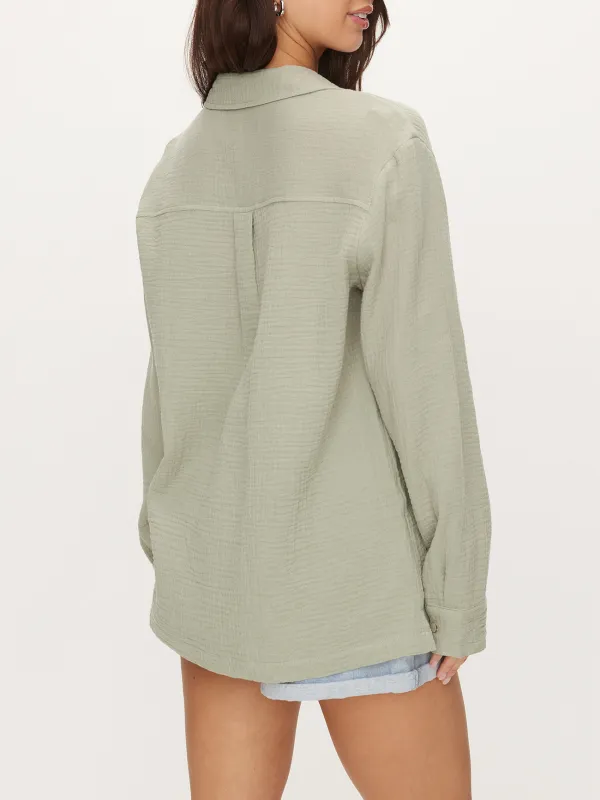 Dark Green Waffle Shirt