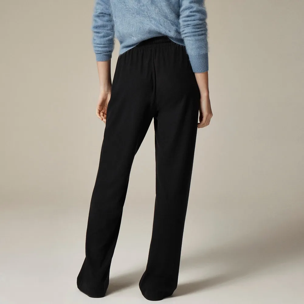 Soft Rib Wide-Leg Sweatpants