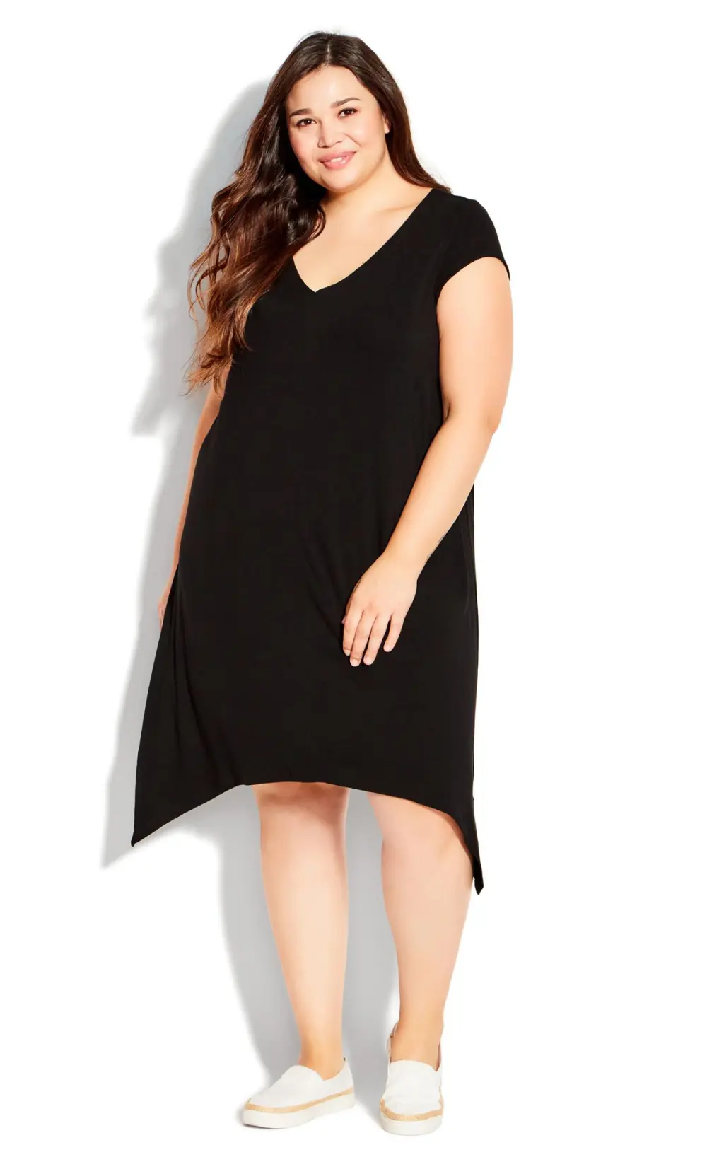 Evans Black Cut Out Detail T-shirt Dress