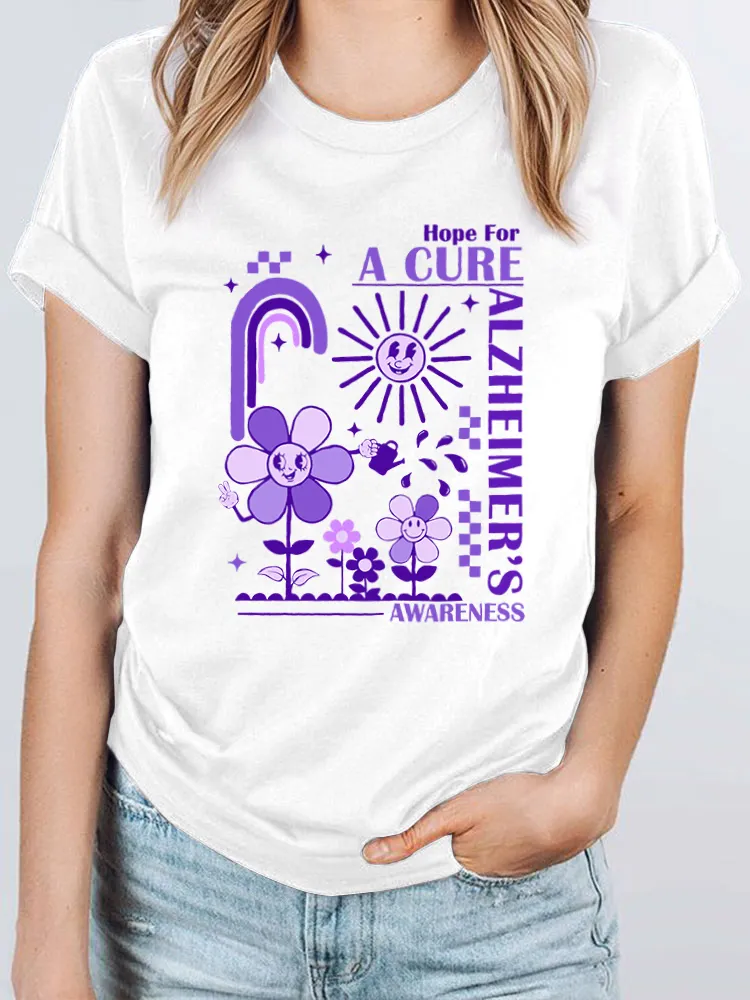 I Wear Purple For Someone Alzheimer's Awareness T-Shirt