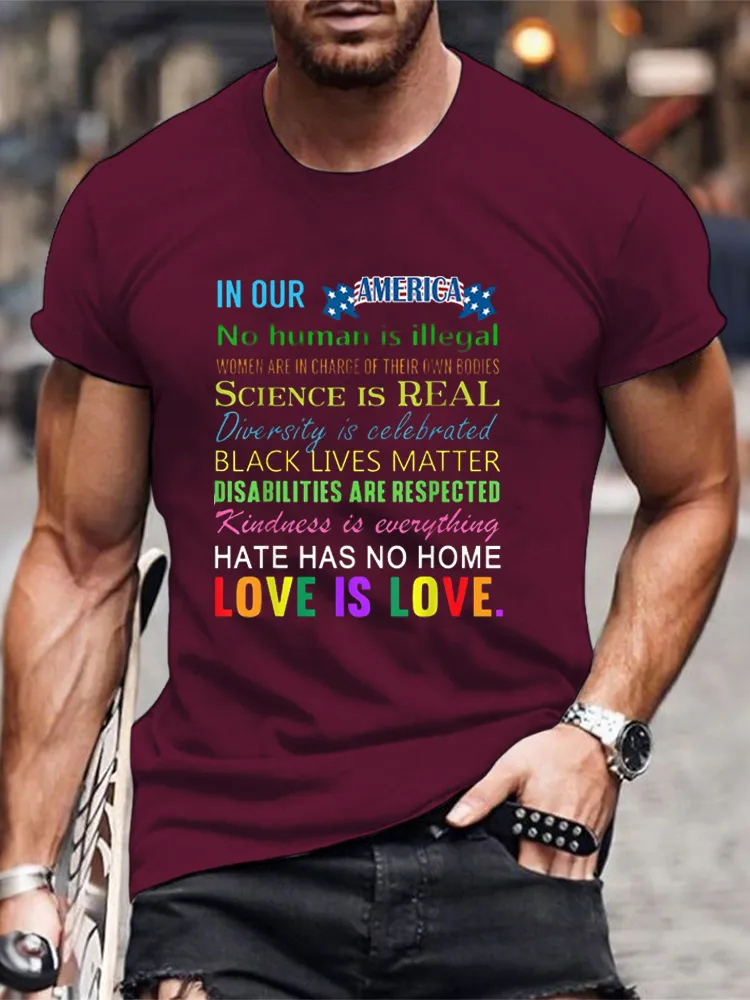 Men'S T-Shirt Science Is Real Black Lives Matter Womens Love Is Love LGBTQ T Shirt