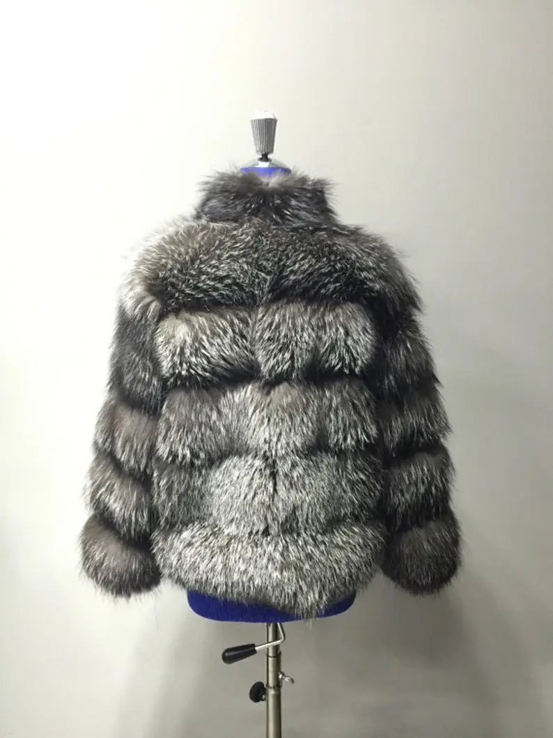 Silver Fox Fur coat