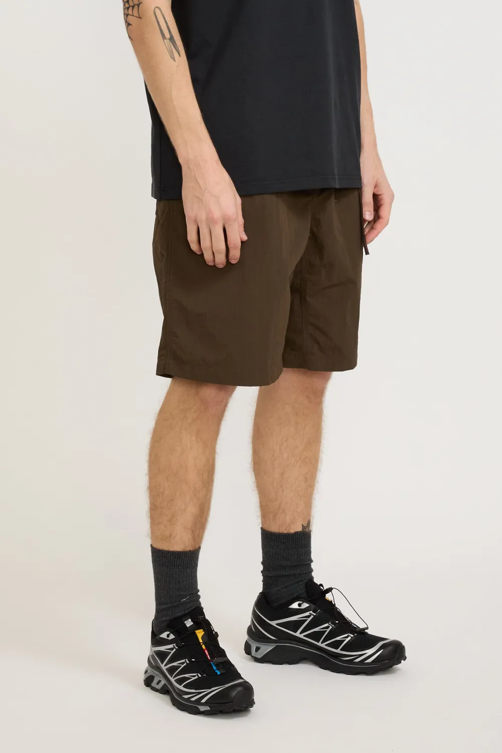 Nylon Loose Short Deep Brown