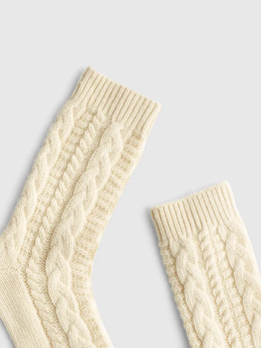 Soft Cable Crew Socks