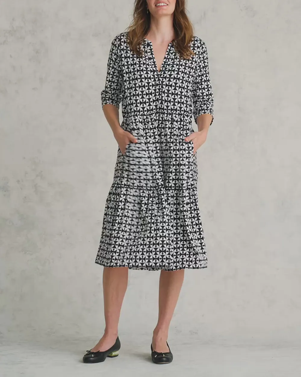 High Twist Jersey Tier Dress