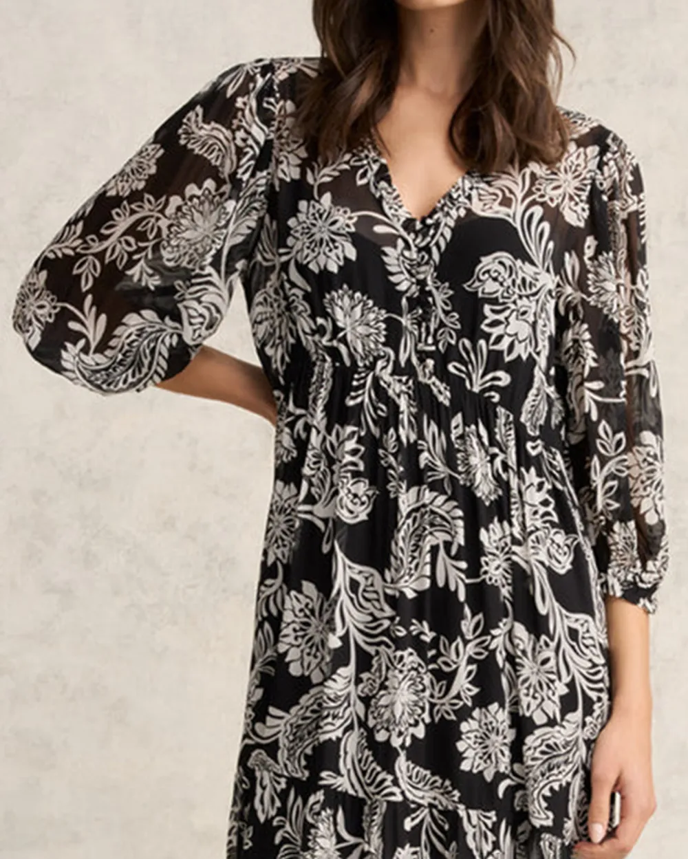 Printed Tiered Dress