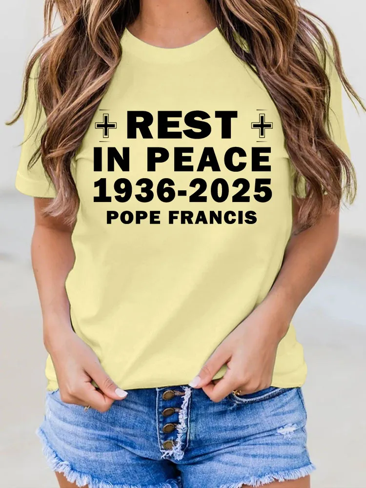 Women'S Rest In Peace 1936-2025 Pope Francis T-Shirt