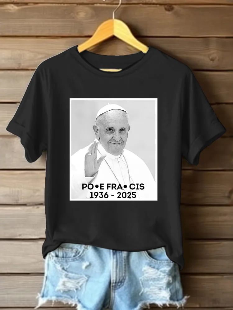 Women's Rip 1936-2025 PF Print Short Sleeve Round Neck Cotton T-Shirt