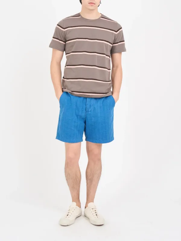 Brown Crew Neck Short Sleeve T-Shirt