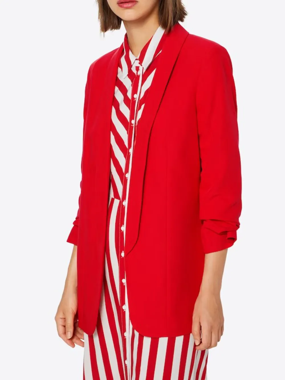 Plain Colored Soft Feel Blazer