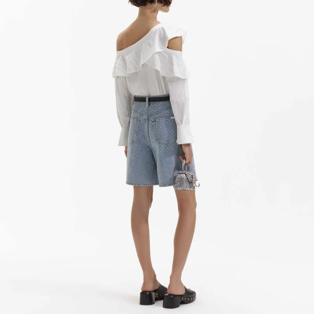 Rhinestone Denim Shorts