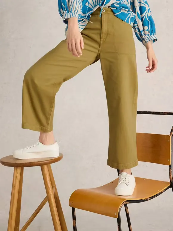 Cropped Wide Leg Jean