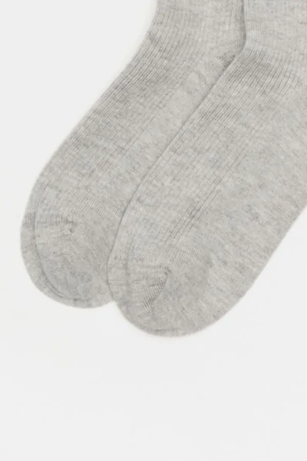 Textured Knit Quarter Socks
