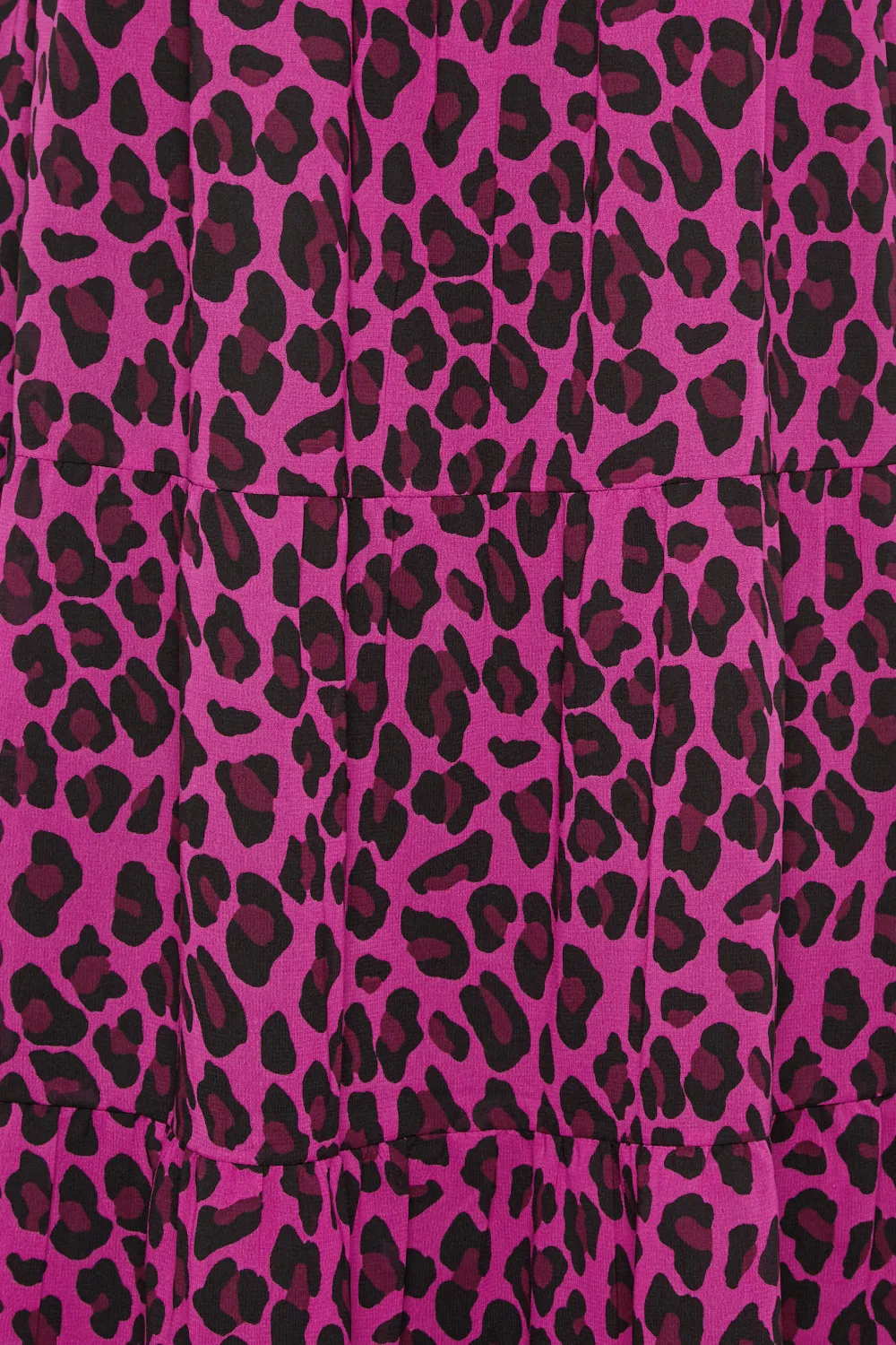 YOURS Curve Hot Pink Leopard Print Midi Shirred Dress