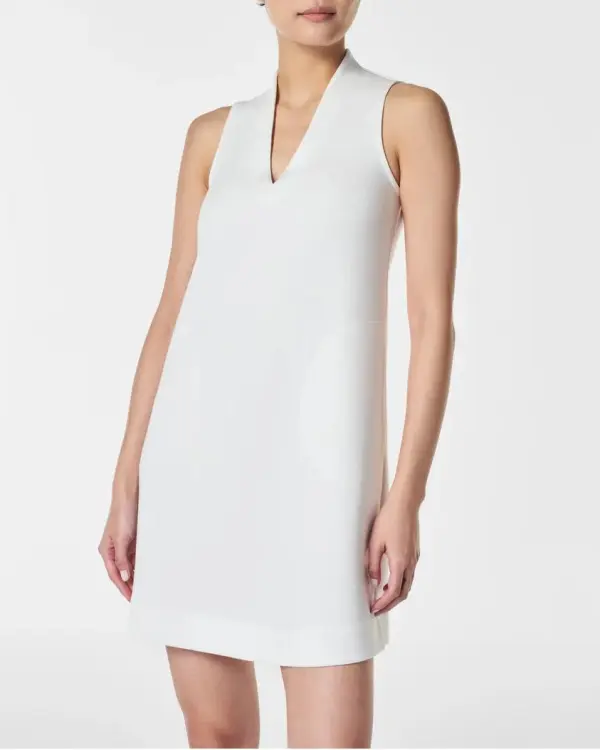 Powder V-Neck Mini Dress