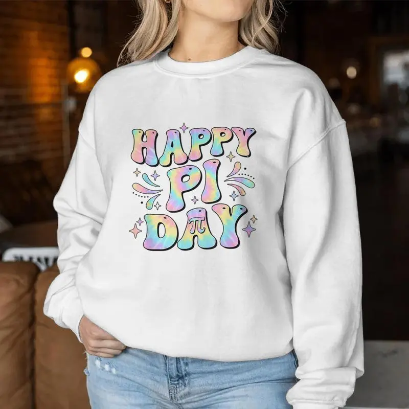Happy Pi Day 314 Math Teacher Groovy Retro Tie Dye Women Sweatshirt