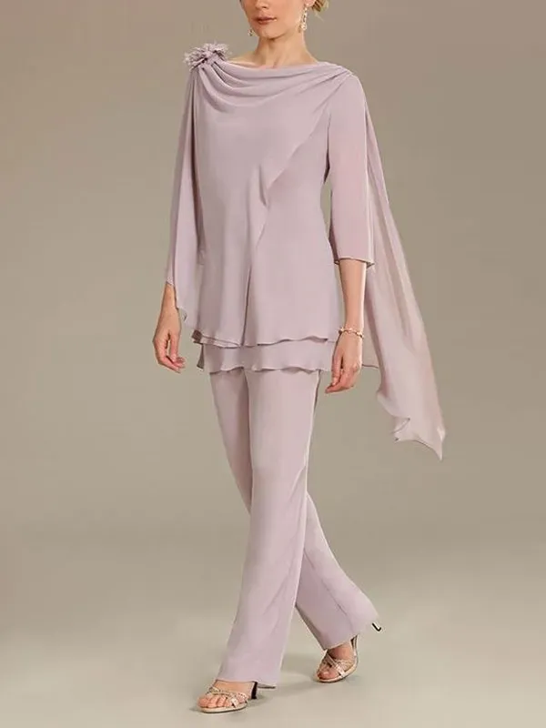 Chiffon floral airy party wedding women's set