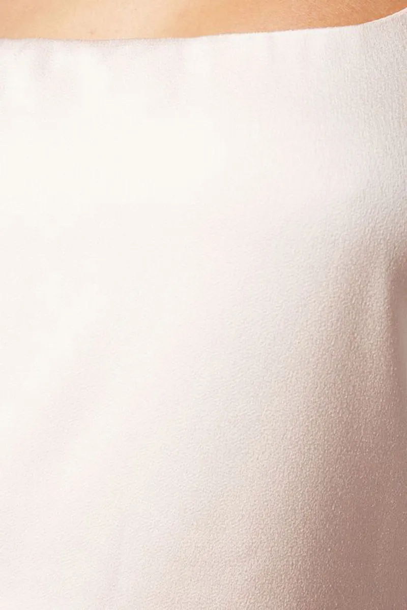 Casual Style Satin Tie Shoulder Dress