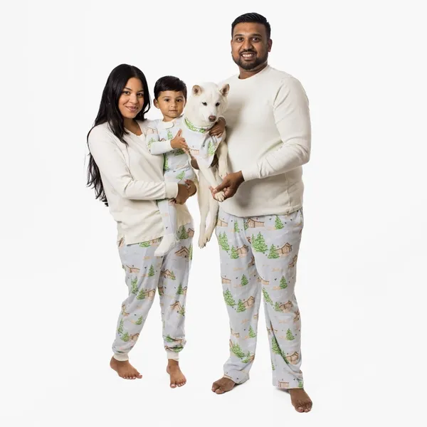 Winter Cabin Matching Organic Cotton Pajamas