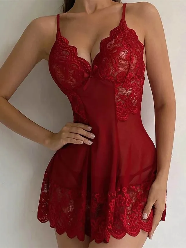 Women's Nightgown Dress Pure Color Simple Casual Soft Home Daily Bed Polyester Breathable Straps Sleeveless Backless Summer Spring Black Wine