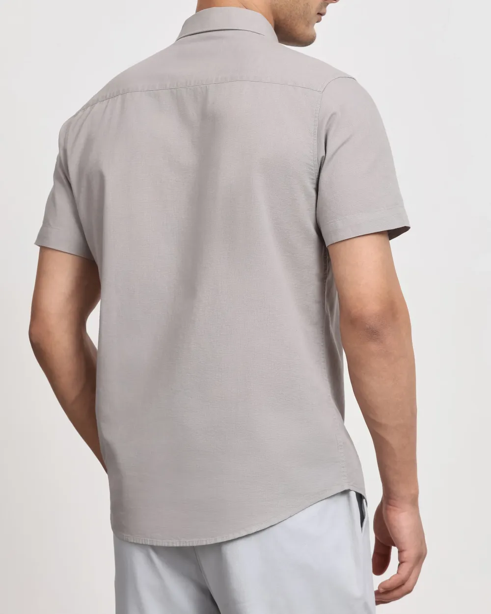 Simple And Soft Slim-Fit Breathable Light Grey Shirt