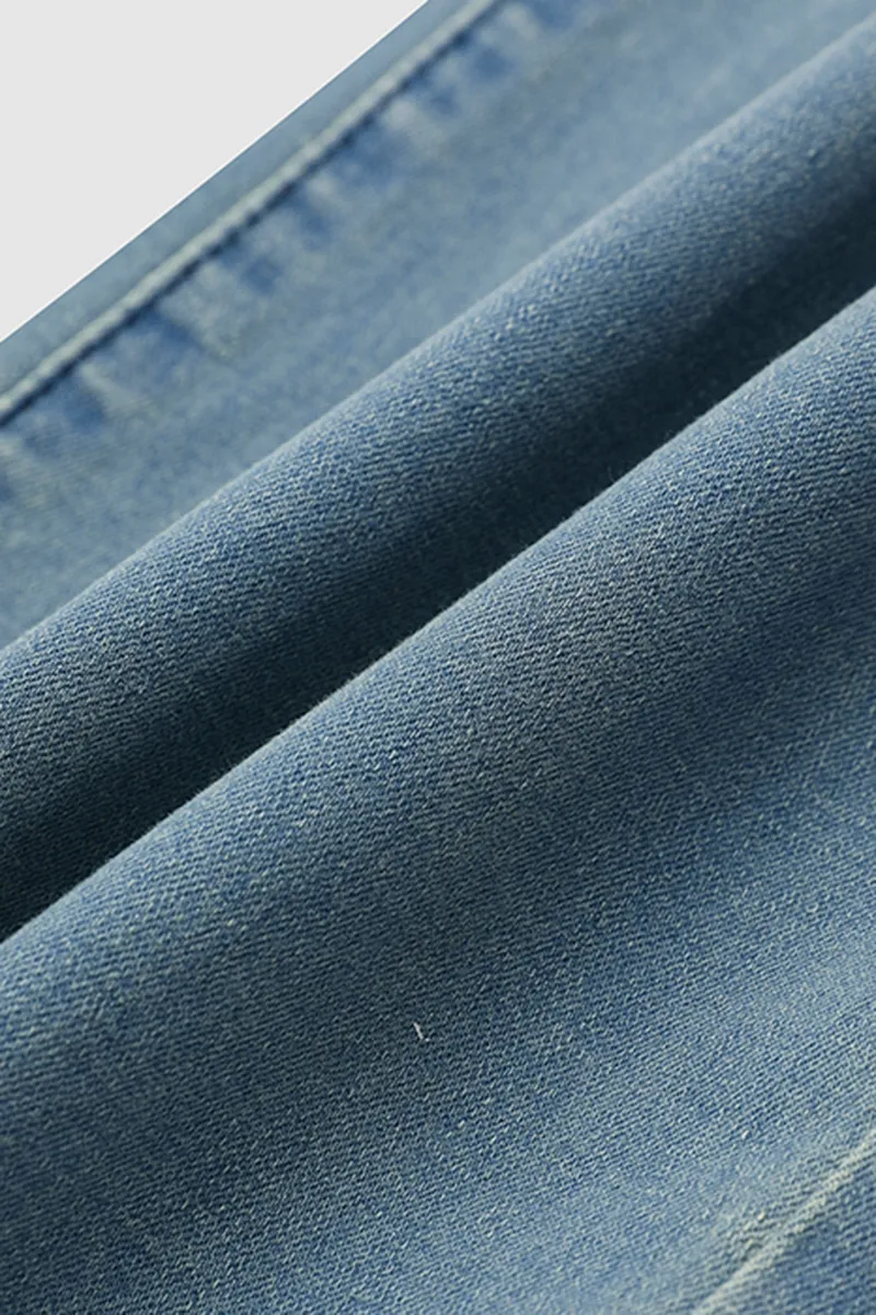 Button Up Raw Hem Mid Rise Flare Jeans