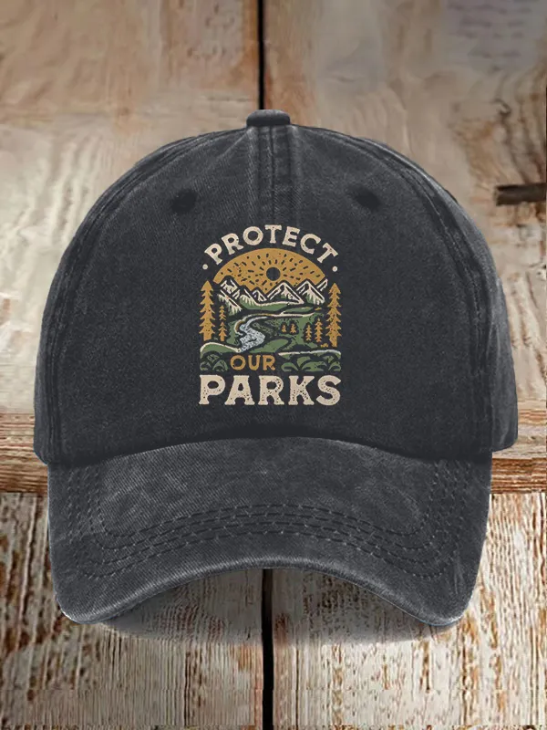 Protect Our Parks Hand-Drawn Comfort Colors Baseball Caps