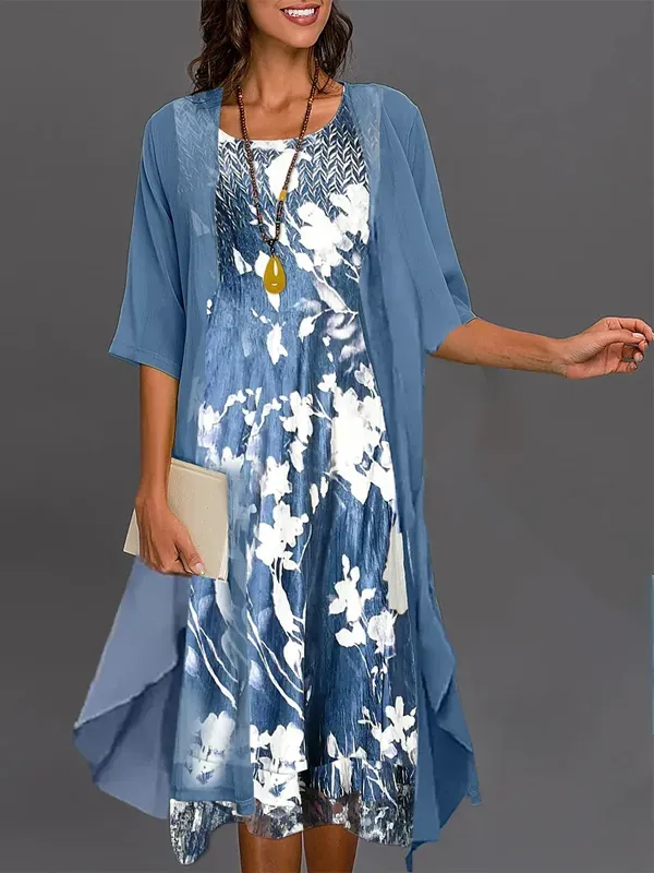 Two Piece Chiffon Dress