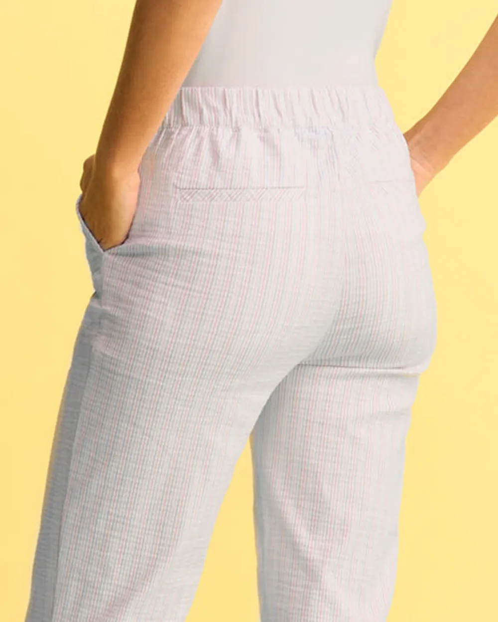 Pin Striped Knee Length Shorts