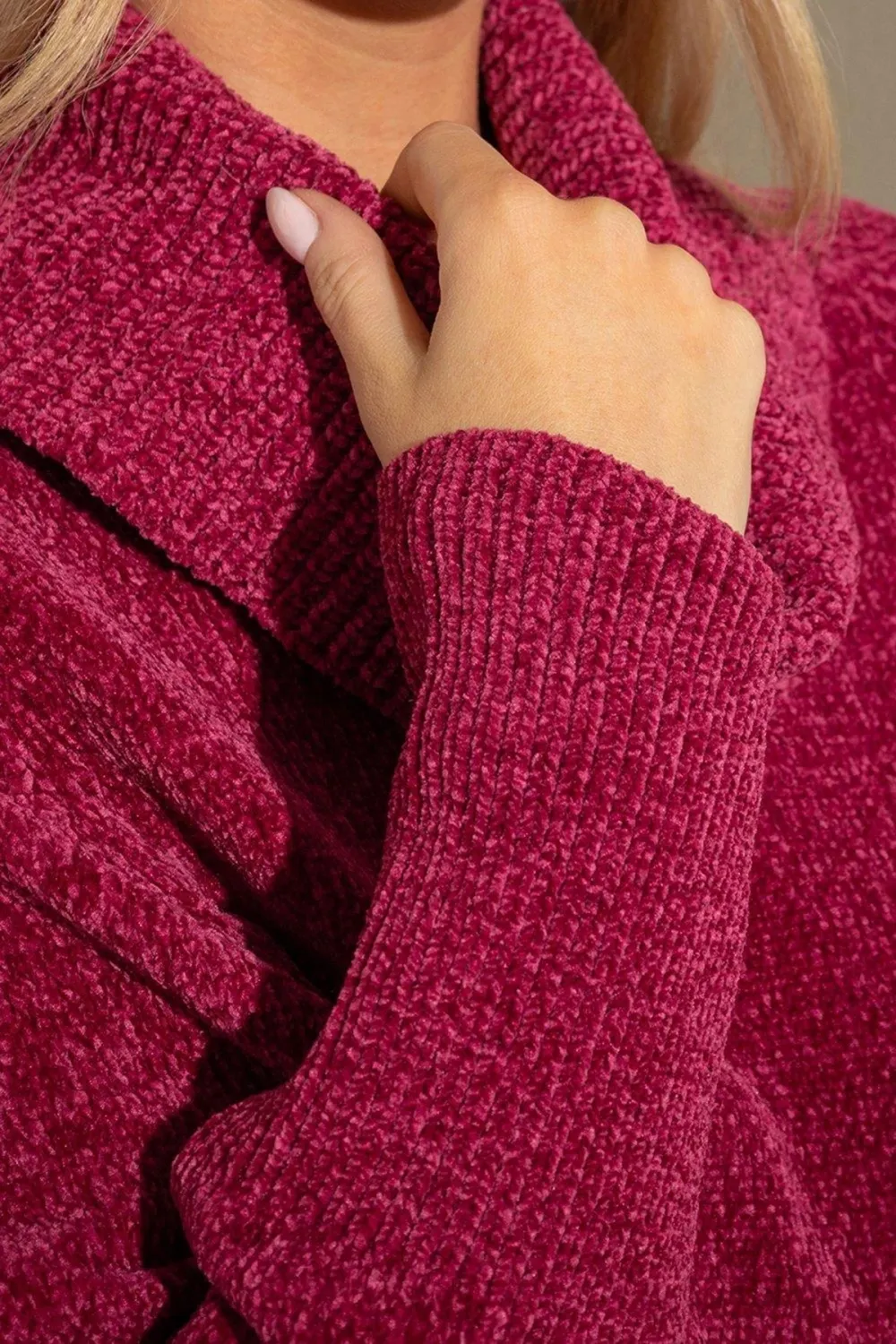 Cowl Neck Batwing Sleeve Jumper