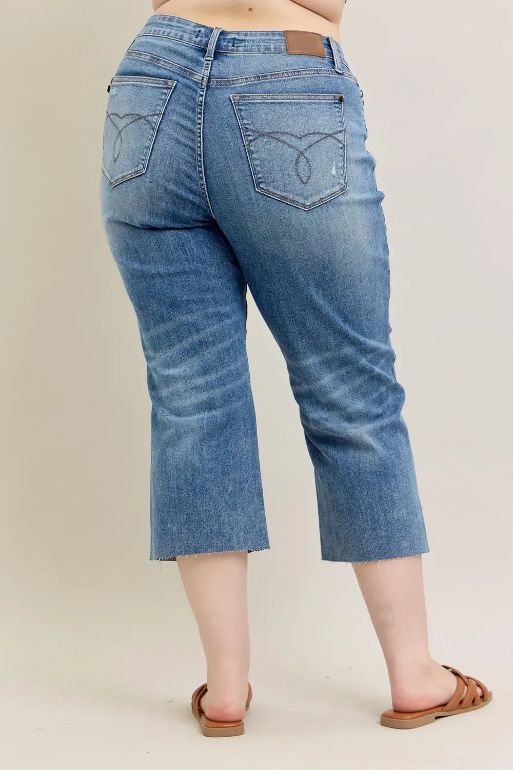 Daily Loose Worn-Out Holey Dark Blue Trousers