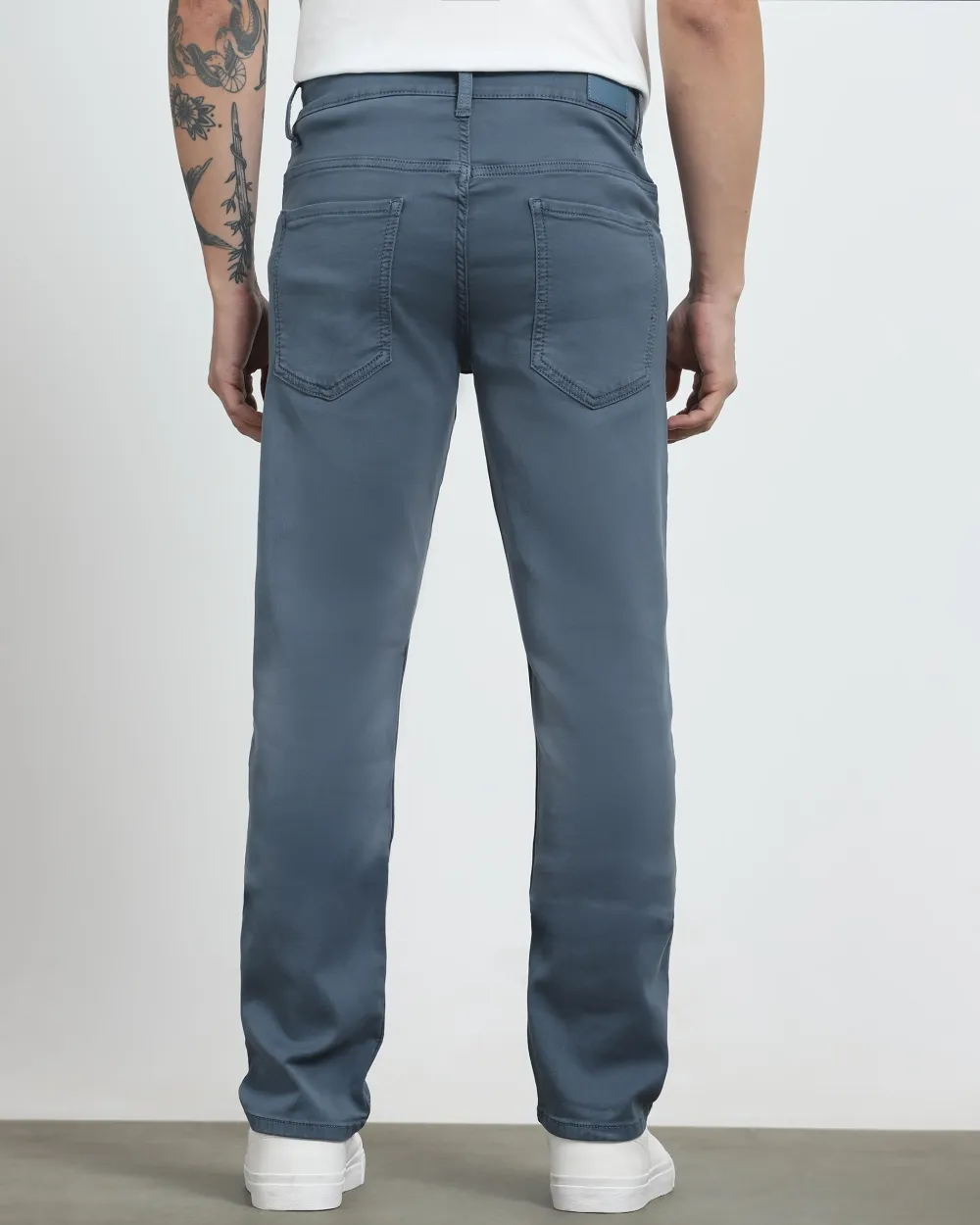 Classic Versatile And Comfortable Straight Blue Grey Jeans