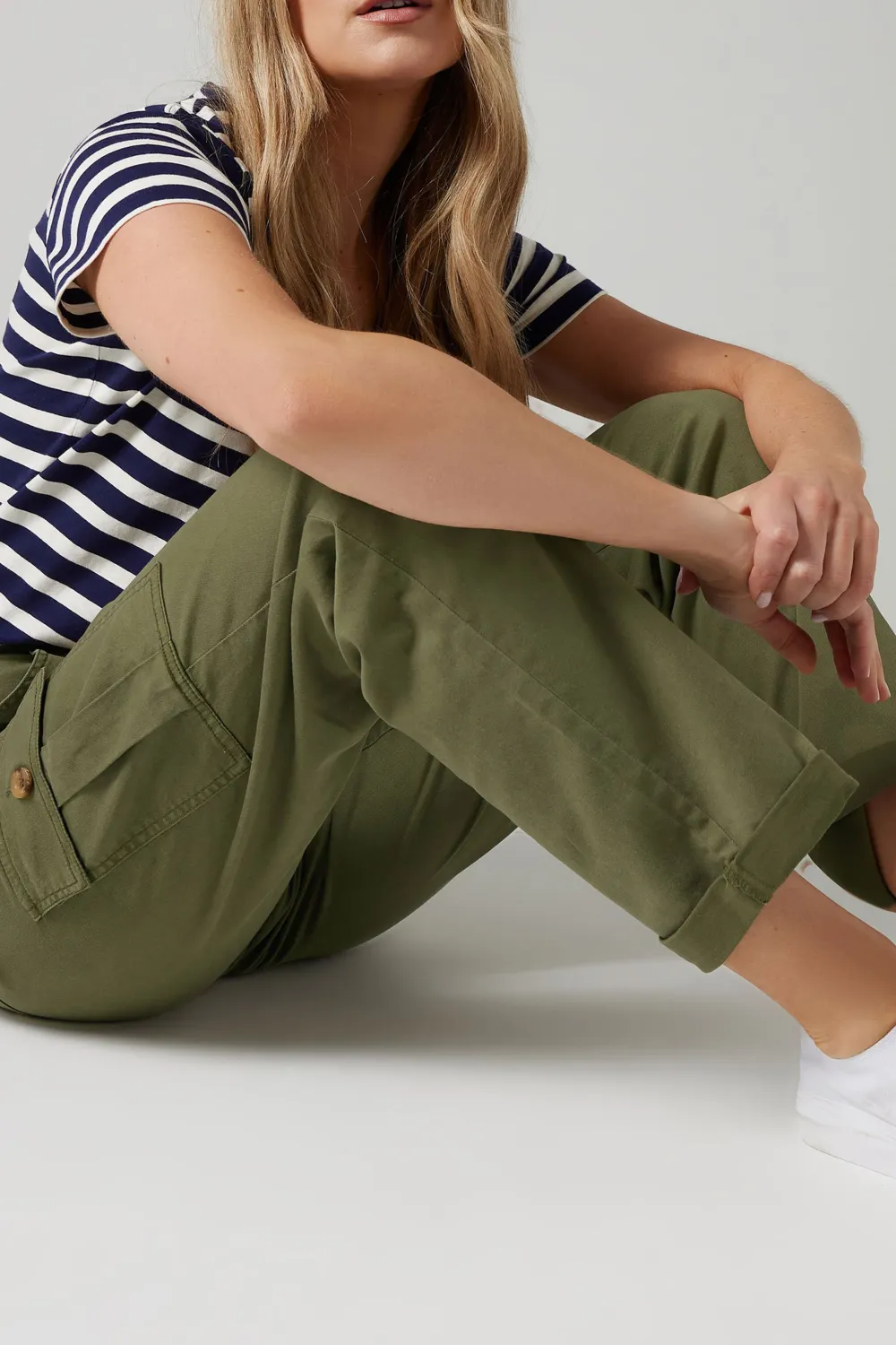 Cargo Pocket Straight Leg Jeans