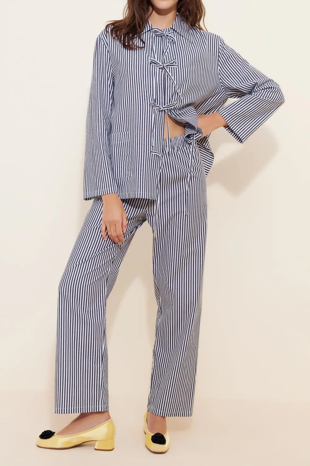 Poplin Striped Pajama Pants