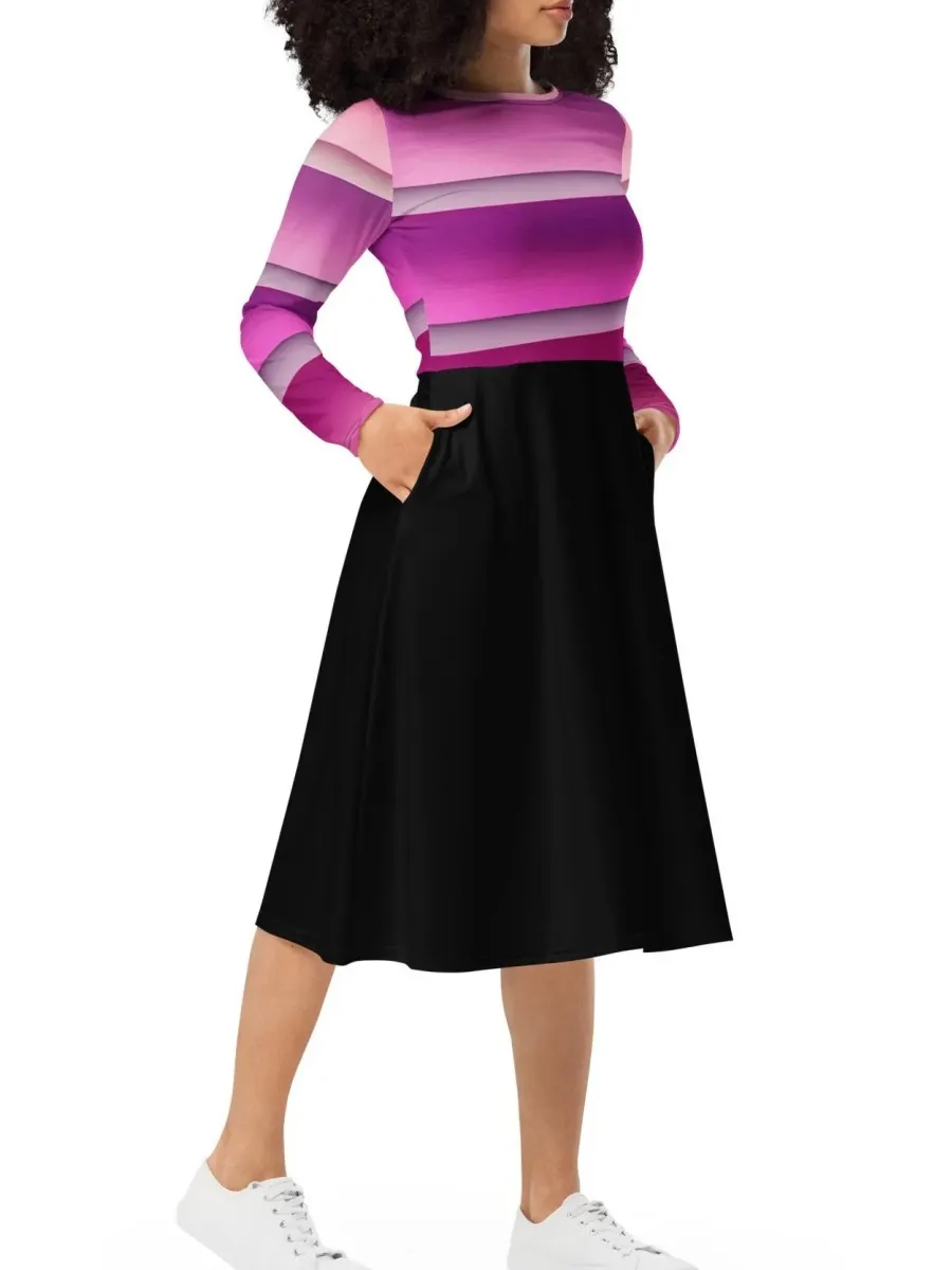 Crew Neck Casual Dress