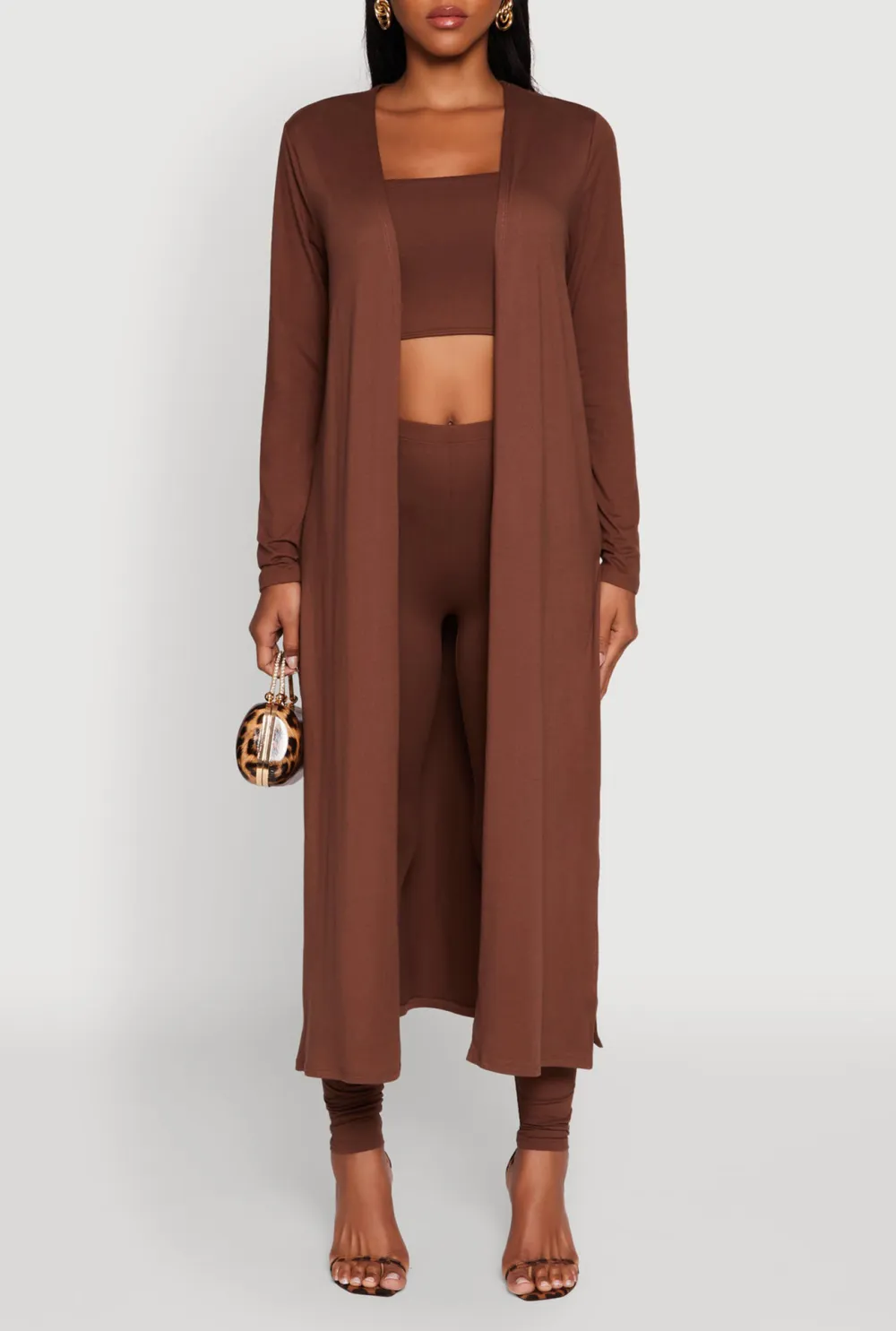 Solid Color Long Cardigan