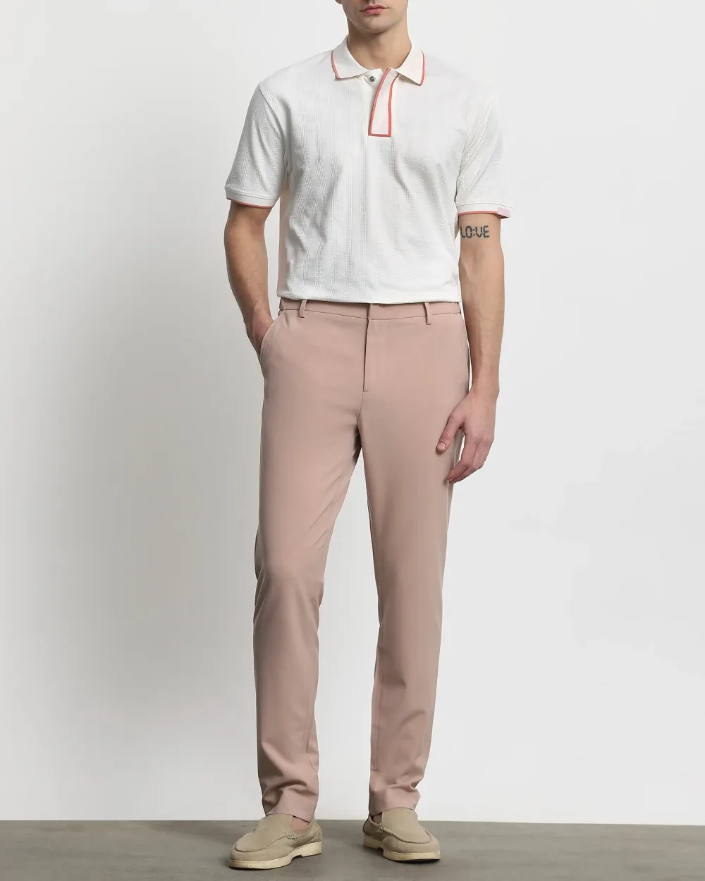 Daily Simple Soft And Comfortable White Polo Shirt