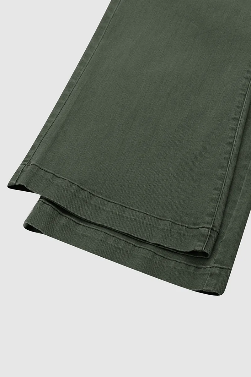 Drawstring Low Waist Wide Leg Jeans