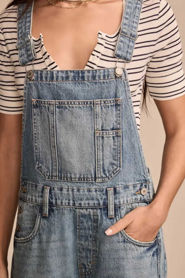 Adjustable Straps Barrel Leg Overall