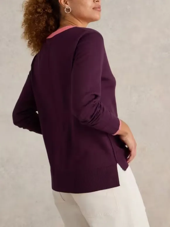 Long Sleeve V-Neck Jumper