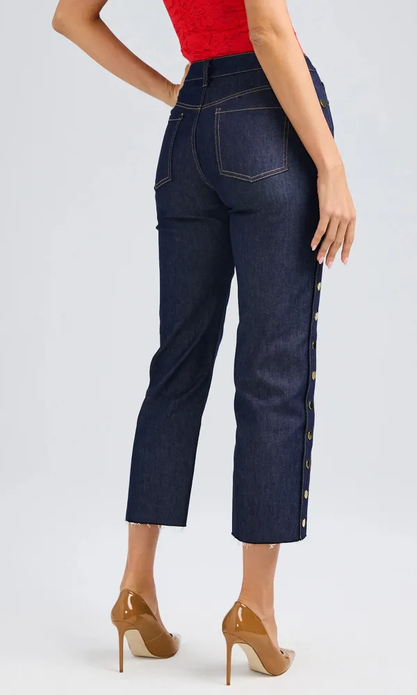 Side Snap Denim Pants