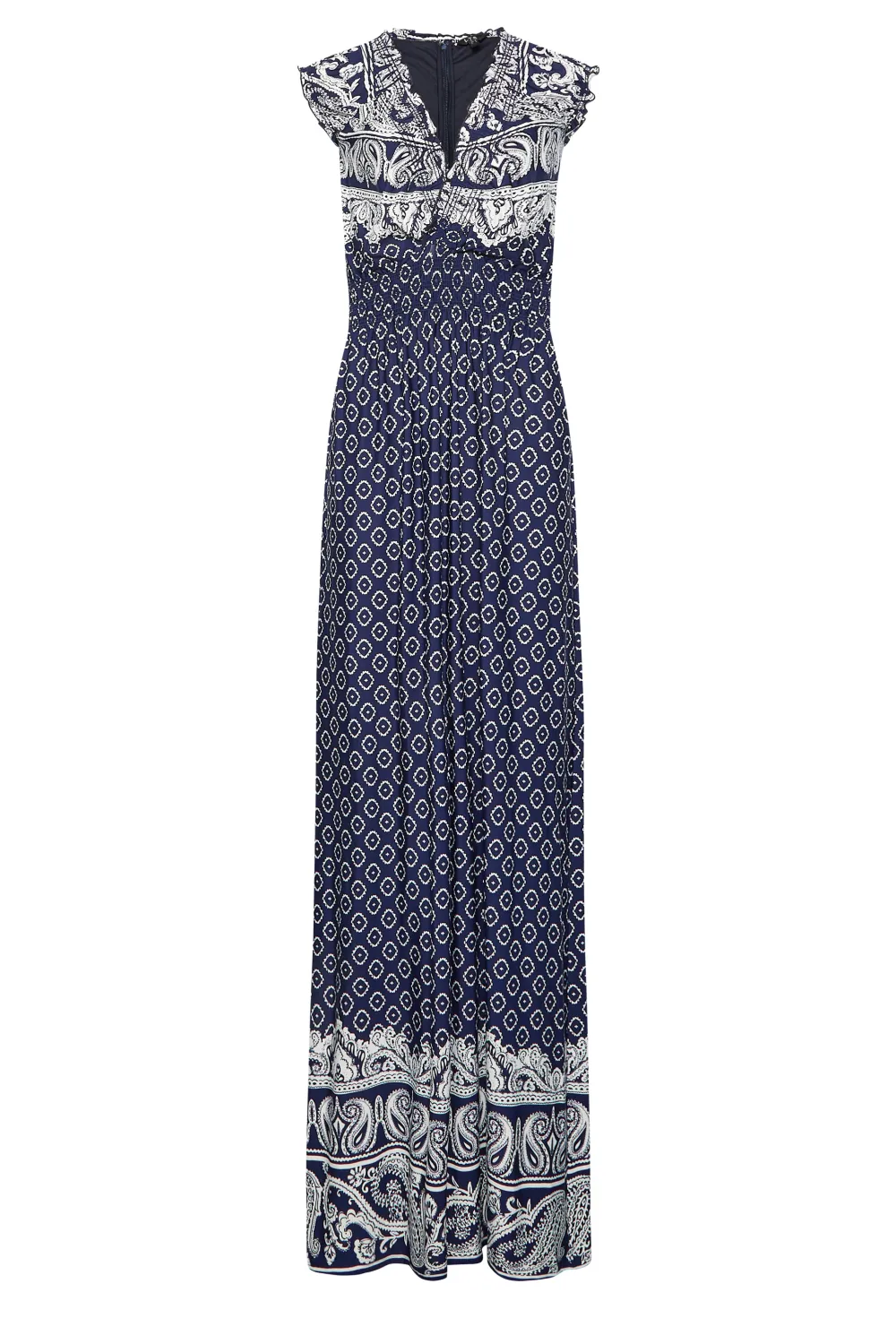 LTS Tall Navy Blue Paisley Maxi Dress