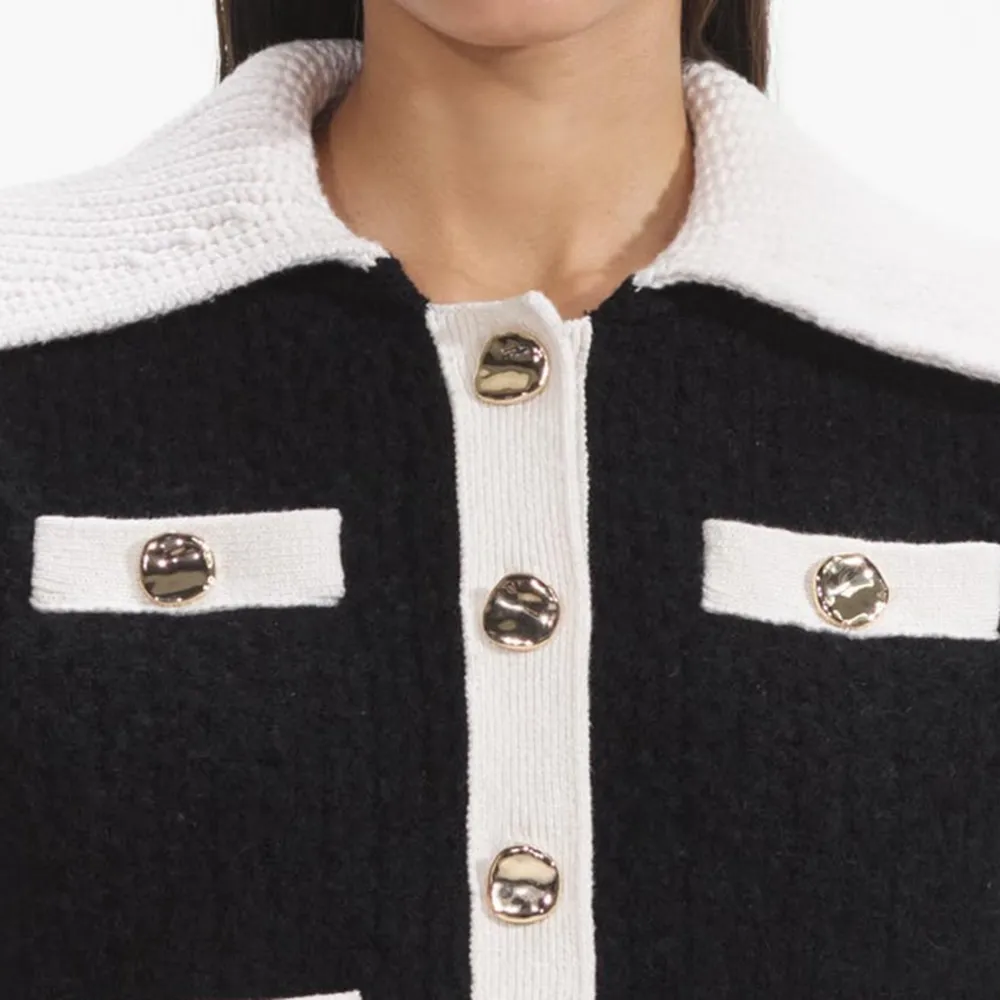 Black Cashmere Blend Cardigan