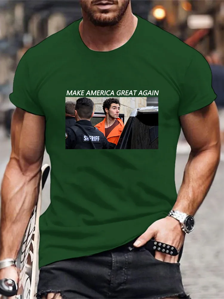 Men'S DenyMake America Great Again Short Sleeve Round Neck Pure Cotton T-Shirt