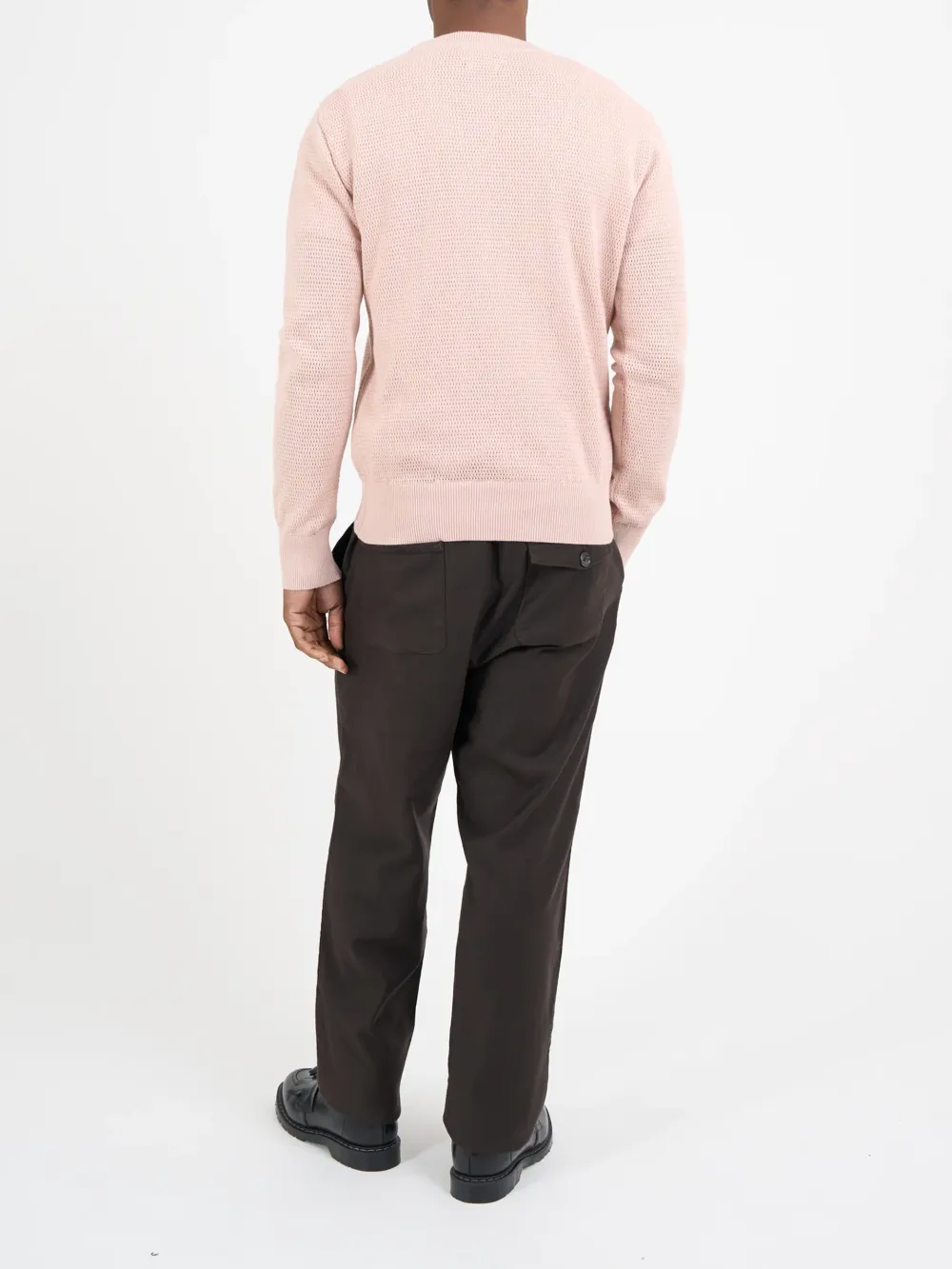 Pink Long Sleeve Crew Neck Organic Cotton Jumper