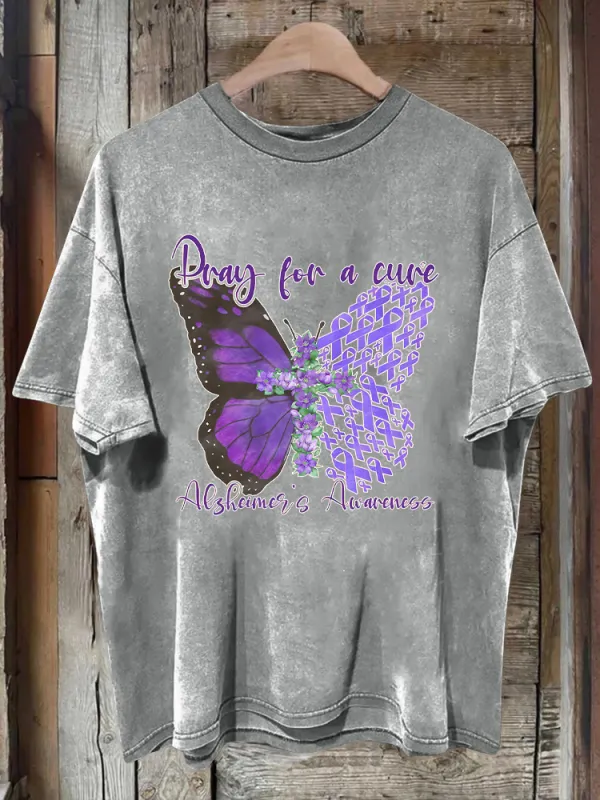 Men'S Draw For A Cure Alzheimer'S Awareness T-Shirt