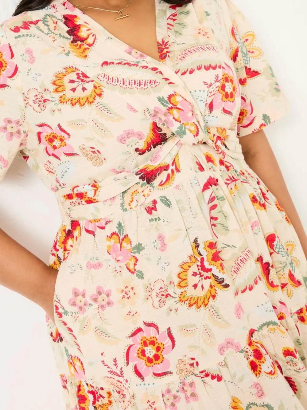 Cream Gigi Midi Dress