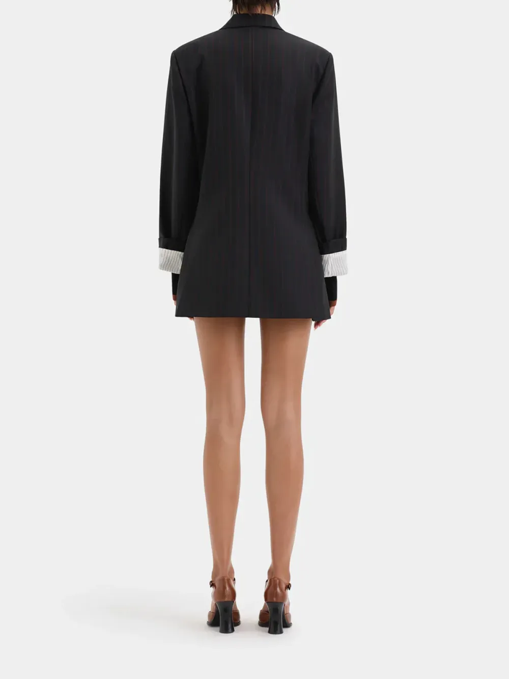 Casual Style Red Pinstripe Blazer