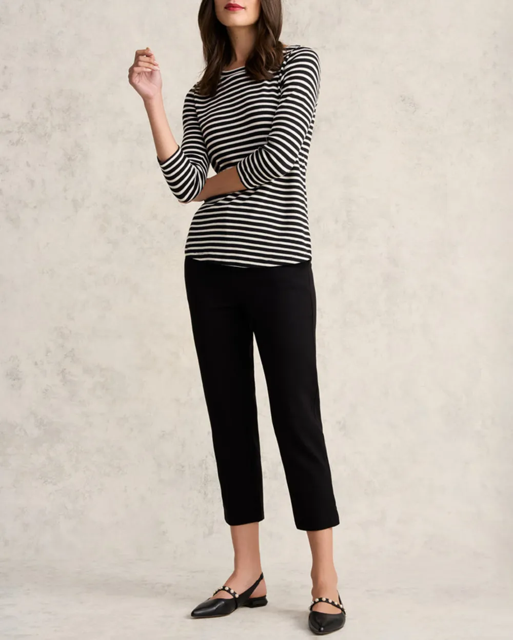 Stripe Boat Neck Tee